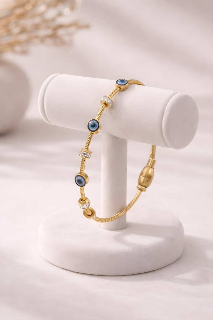 Dual Evil Eye Cable Kada