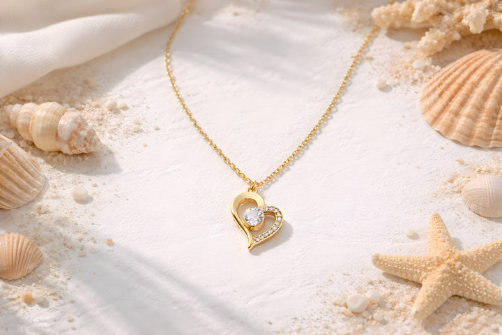 Open Heart Crystal Necklace