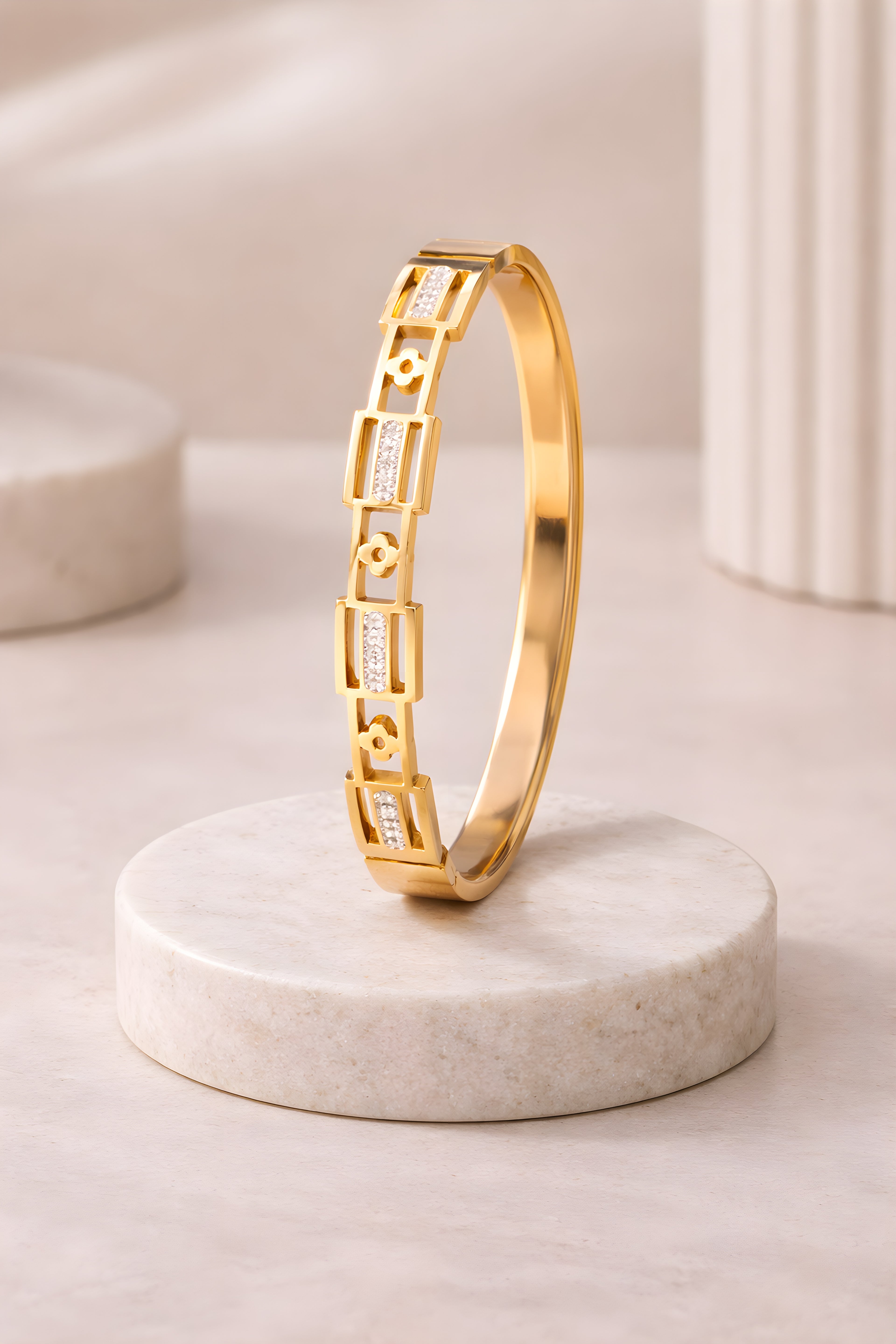 Geometric Pave Rectangle Link Kada