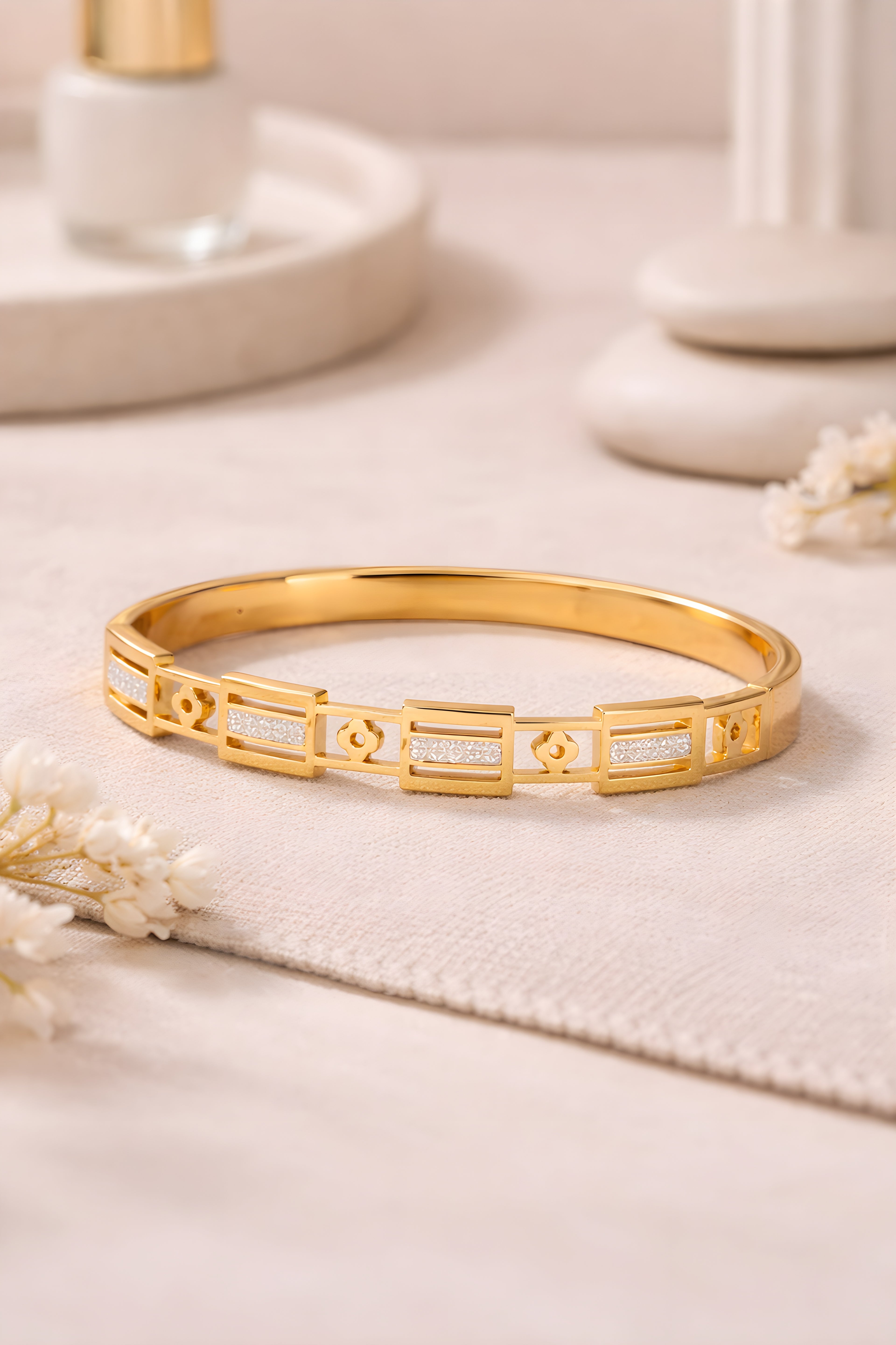 Geometric Pave Rectangle Link Kada