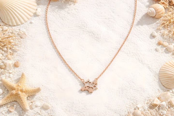 Star Cluster Rose Gold Necklace
