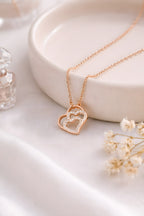 Rose Gold Double Heart Necklace