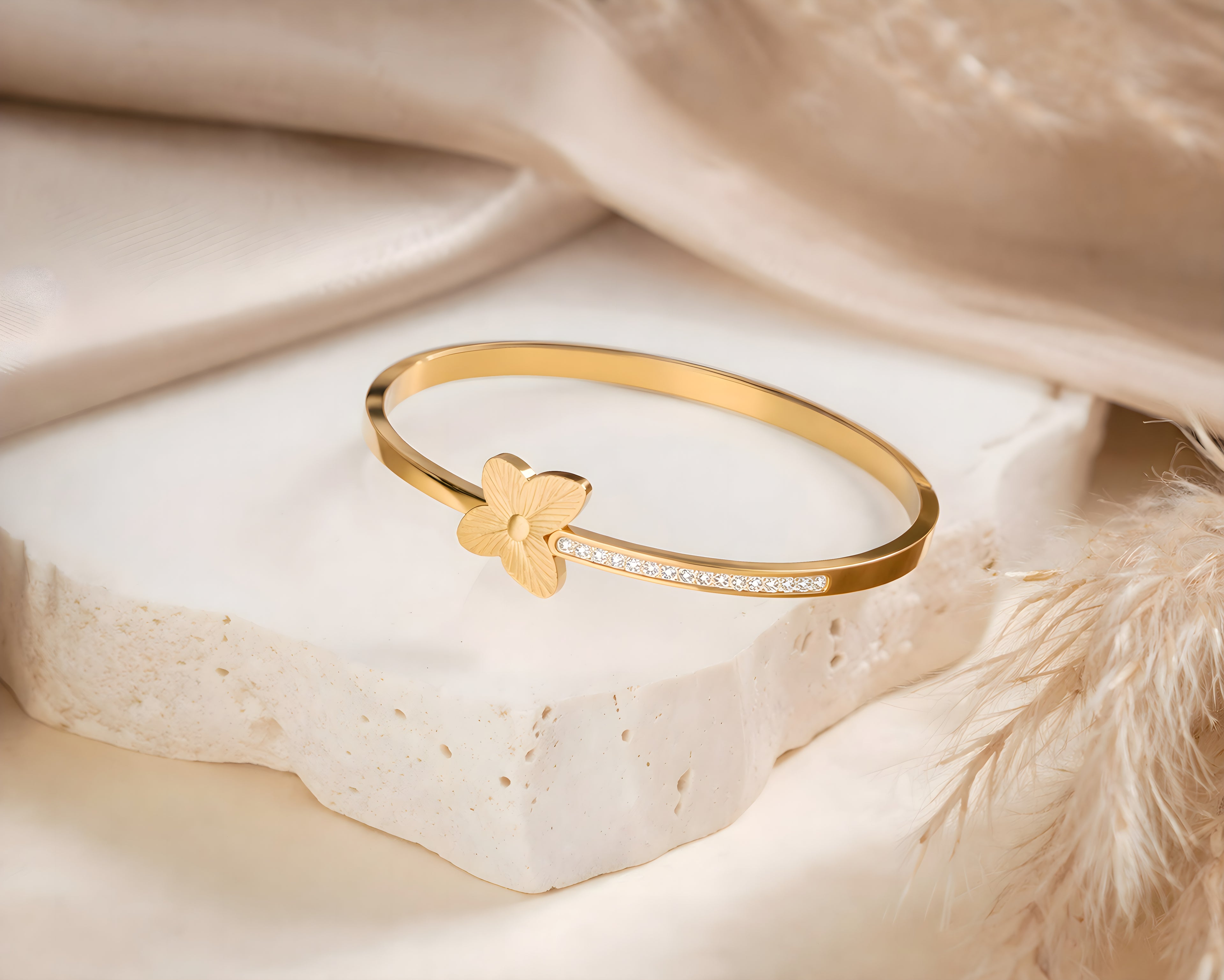 Butterfly Pavé Crystal Cuff