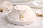 Swan & Crystal Circle Charm Necklace