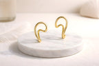 Double Loop Gold Statement Earrings