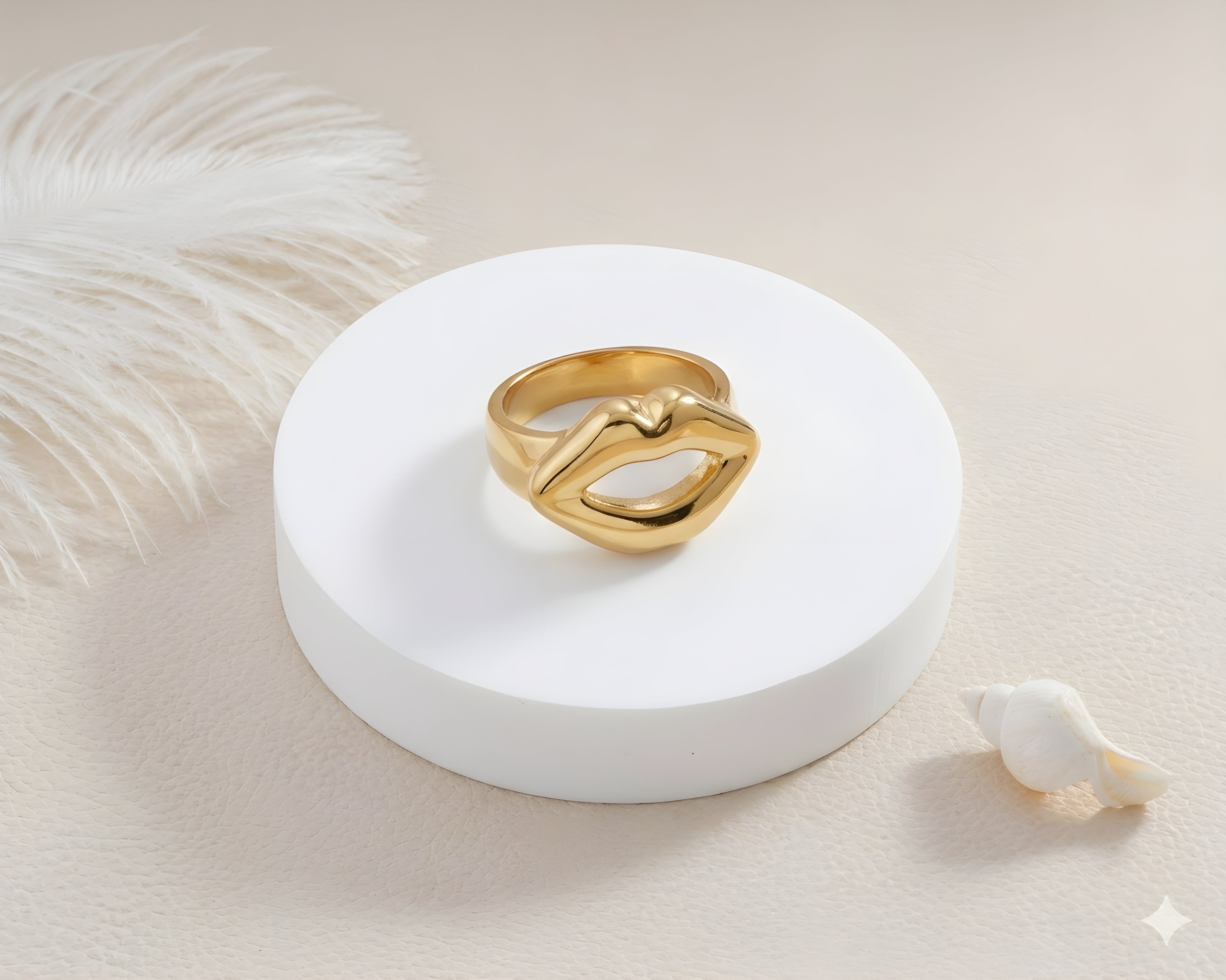 Open Heart Sculptural Statement Ring