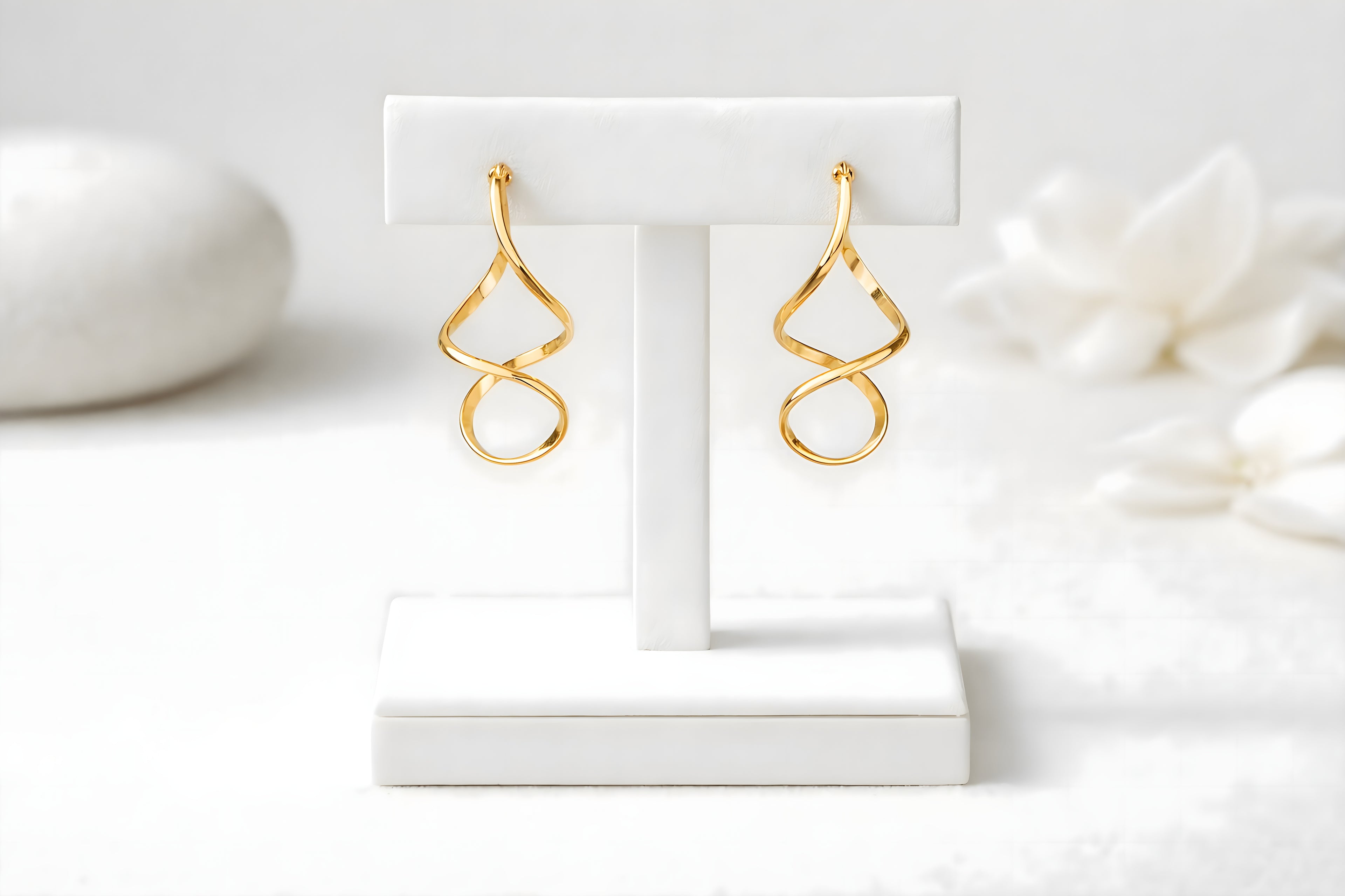 Twisted Square Wire Earrings