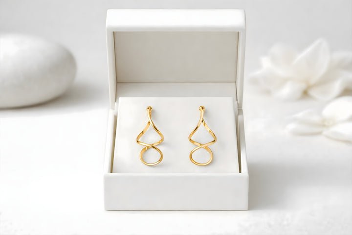 Twisted Square Wire Earrings