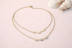 Triple Butterfly Rose Gold Necklace