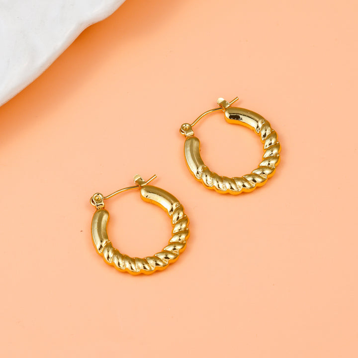 Bali Lahar Twisted Wave Hoop Earrings