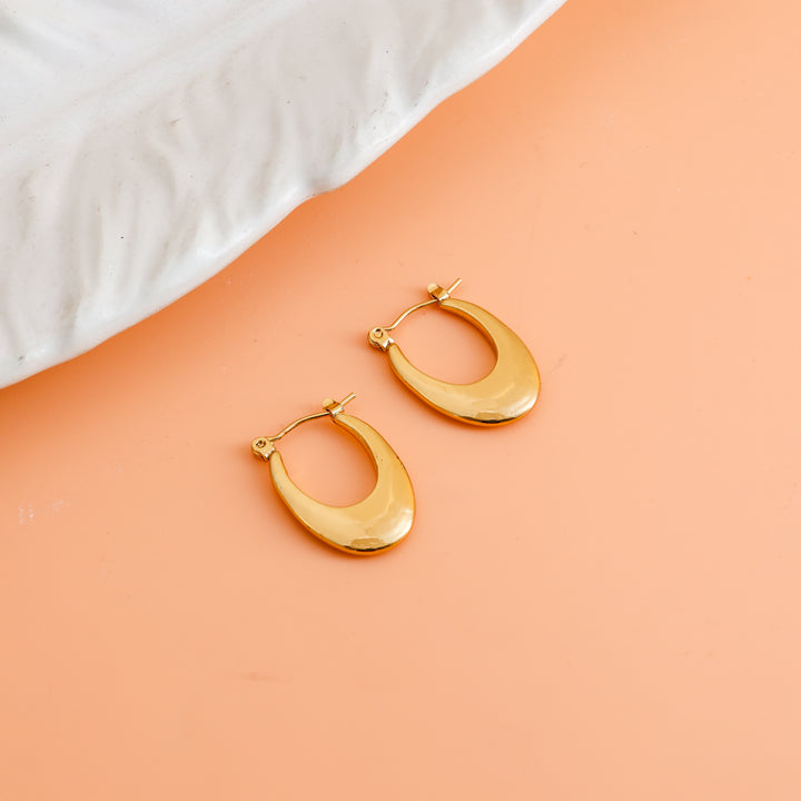 Shunya Arc Teardrop Hoop Earrings