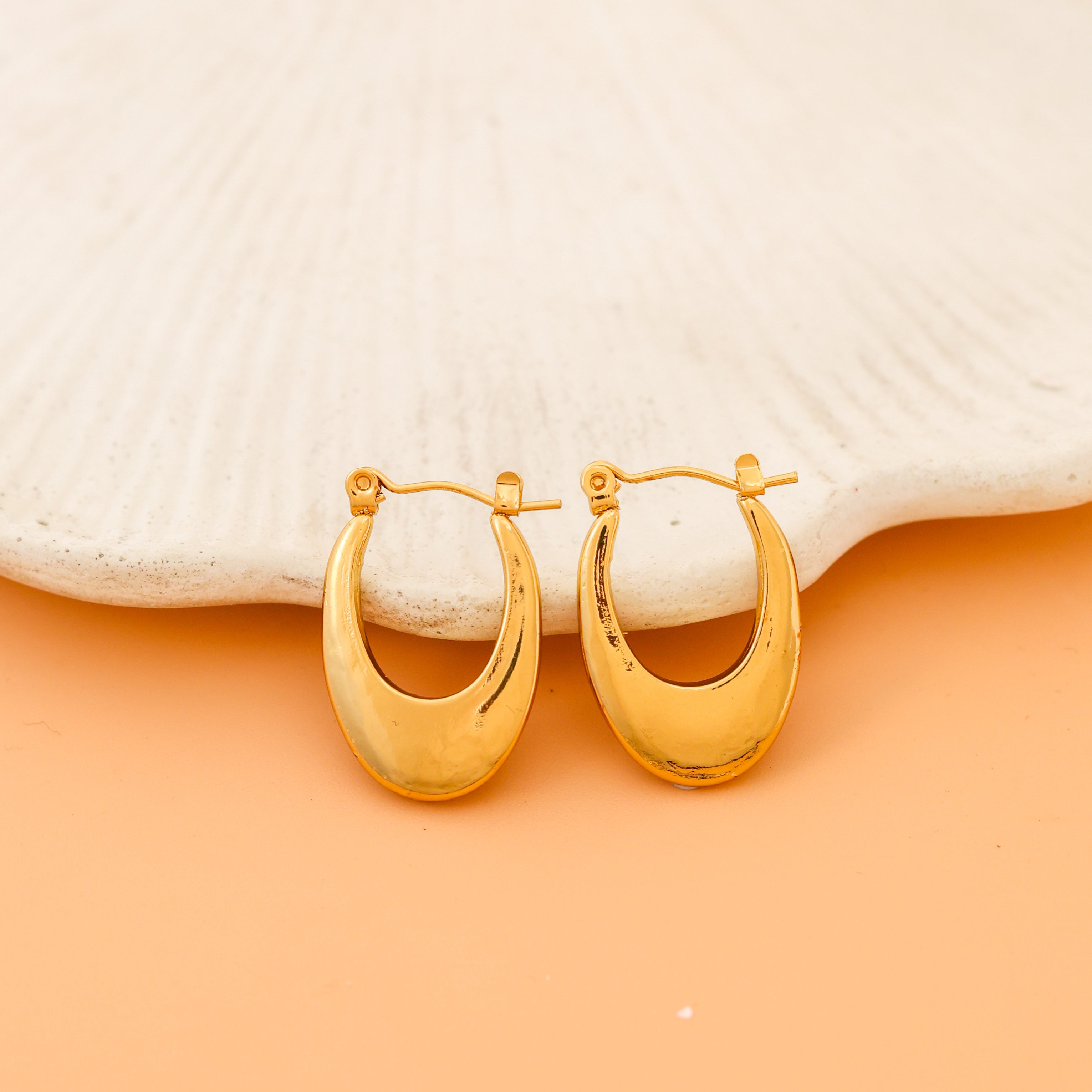 Shunya Arc Teardrop Hoop Earrings