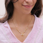 Shwet Pushpanjali Floral Vine Necklace