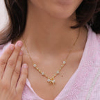 Shwet Pushpanjali Floral Vine Necklace
