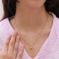 Gulaabi Lata Pink Blossom Vine Necklace