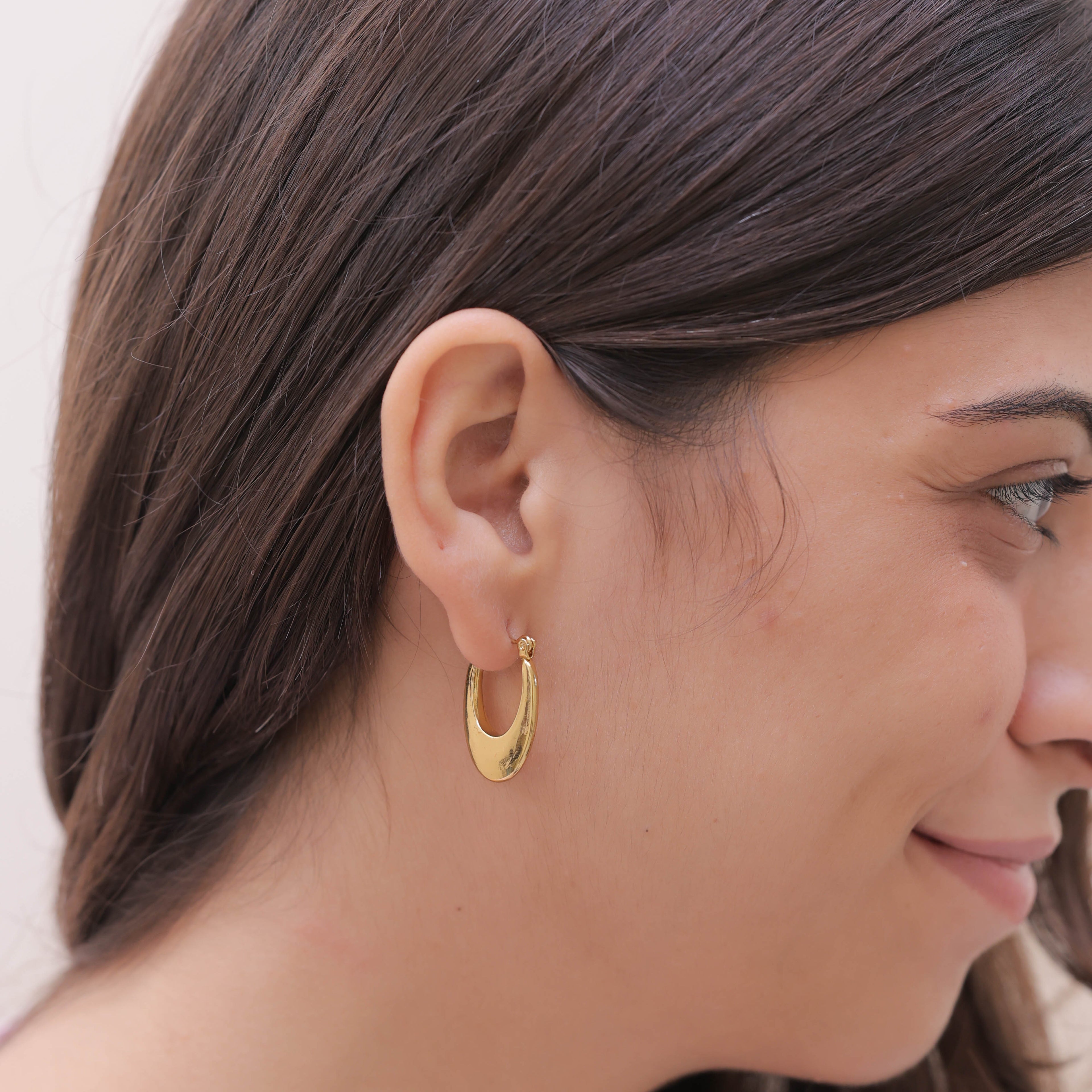 Shunya Arc Teardrop Hoop Earrings