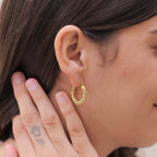 Bali Lahar Twisted Wave Hoop Earrings