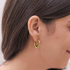 Kaman Bali Arch Hoop Earrings