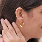 Kaman Bali Arch Hoop Earrings