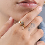 Elle Wishbone Pave Circle Ring