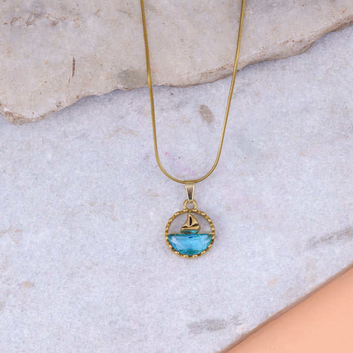 Marina Sailboat Pendant Necklace