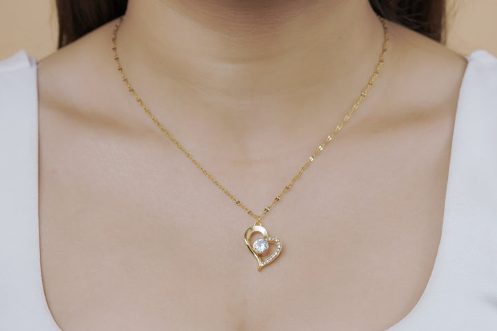 Open Heart Crystal Necklace