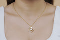 Open Heart Crystal Necklace