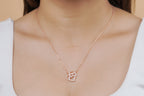 Rose Gold Double Heart Necklace