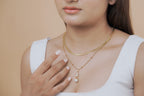Butterfly Pearl Layered Necklace