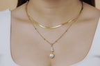 Butterfly Pearl Layered Necklace
