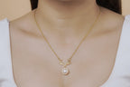Pearl Antler Pendant Necklace