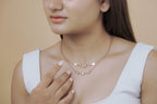Triple Butterfly Rose Gold Necklace
