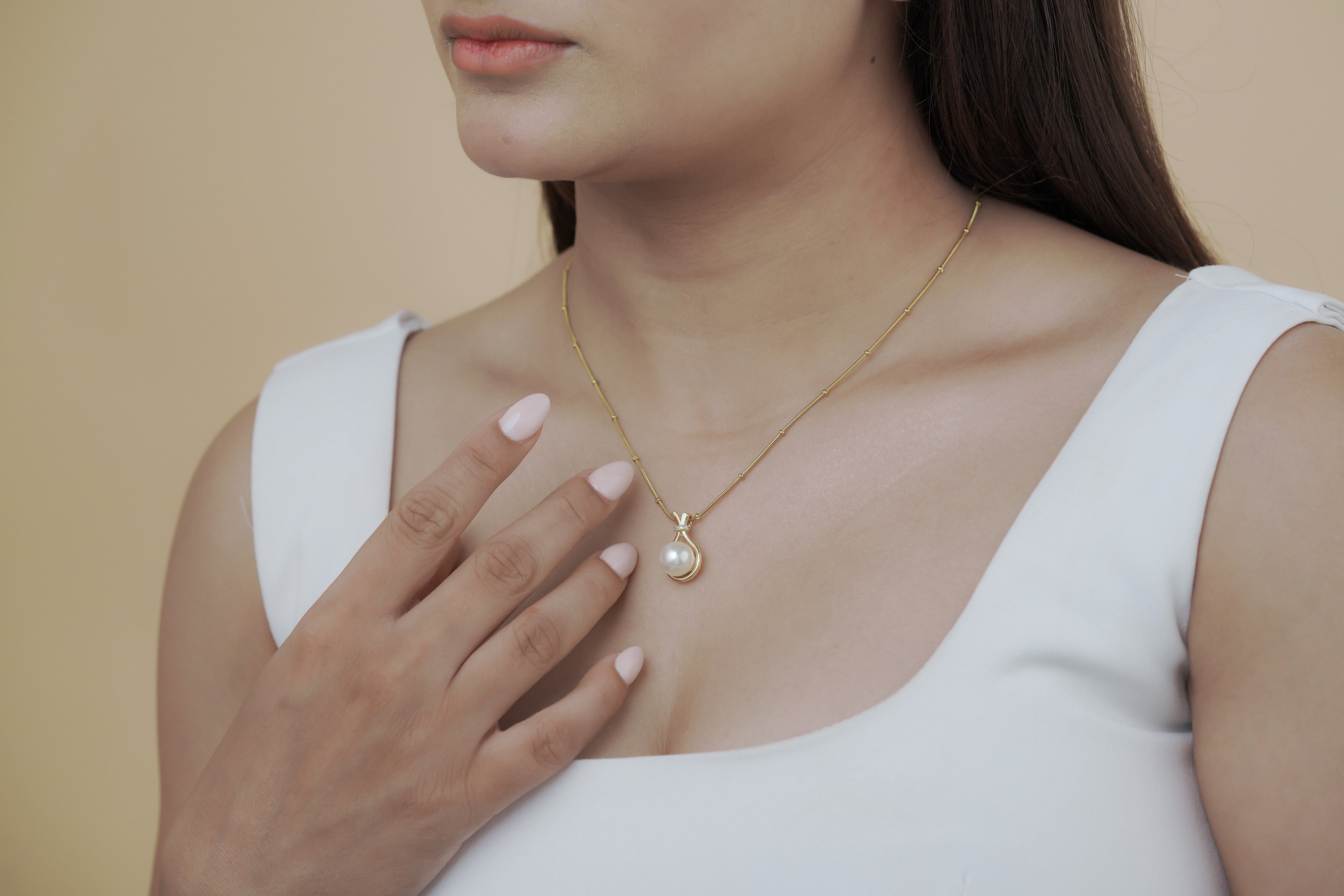 Teardrop Pearl Satellite Necklace