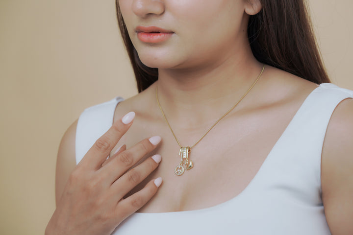 Golden Swan Charm Necklace