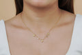 Rose Bloom & Crystal Drop Necklace