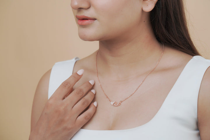 Crystal Love Bar Necklace