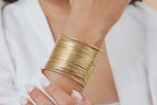 Multi-Strand Gold Wire Cuff