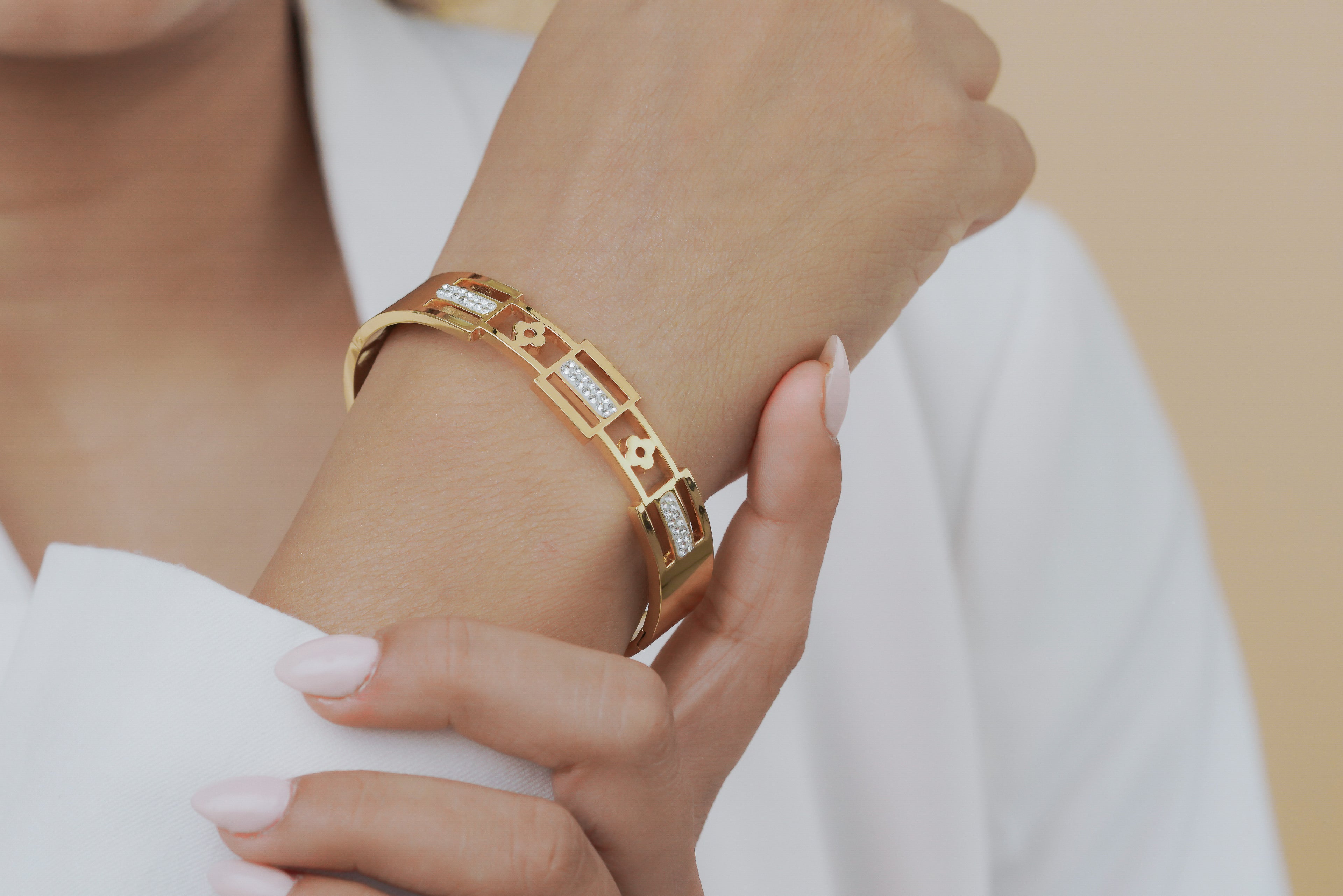 Geometric Pave Rectangle Link Kada