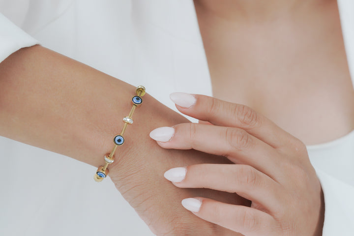 Dual Evil Eye Cable Kada