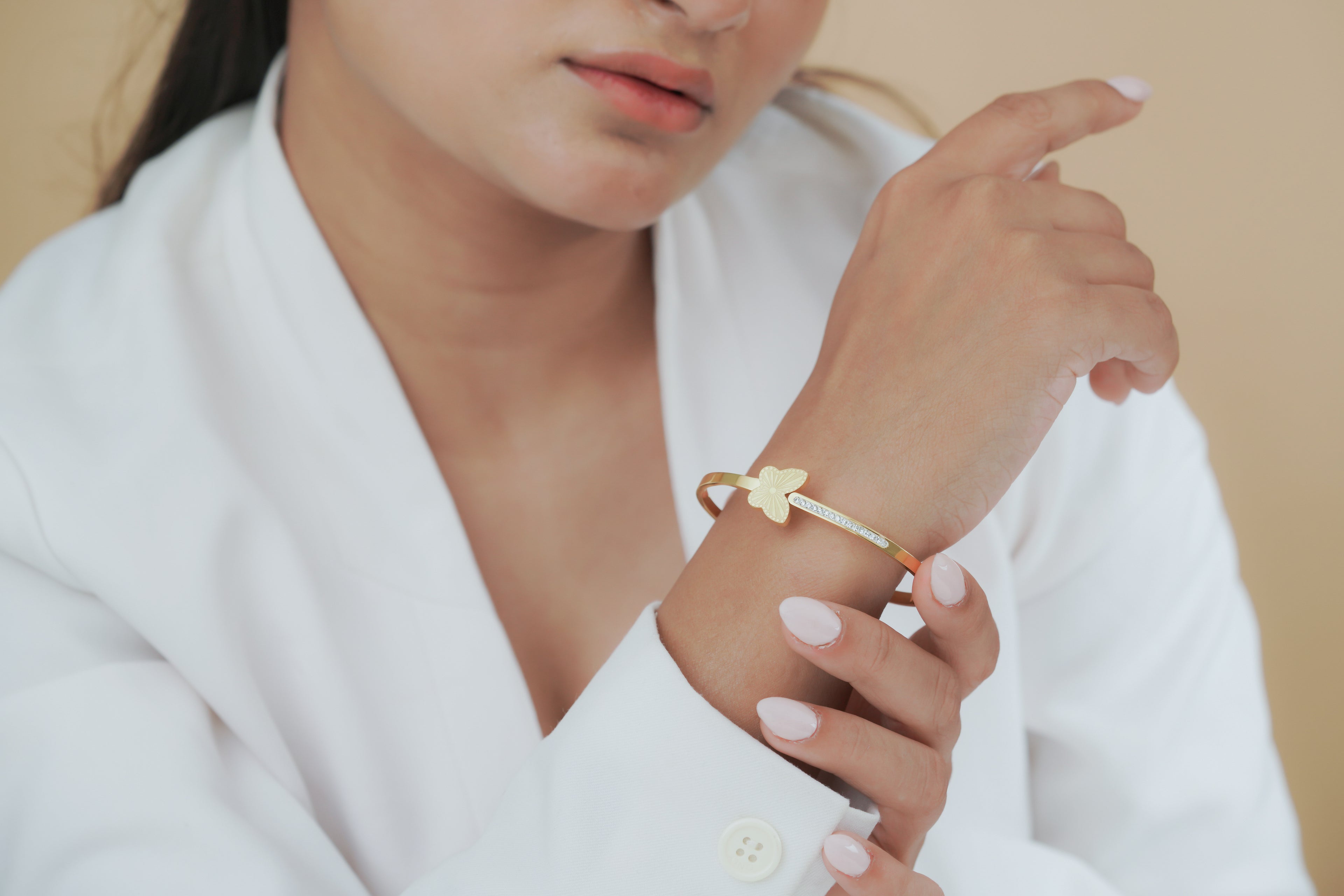 Butterfly Pavé Crystal Cuff