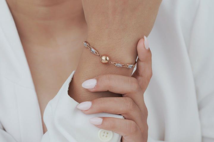 Baguette Crystal Globe Bracelet