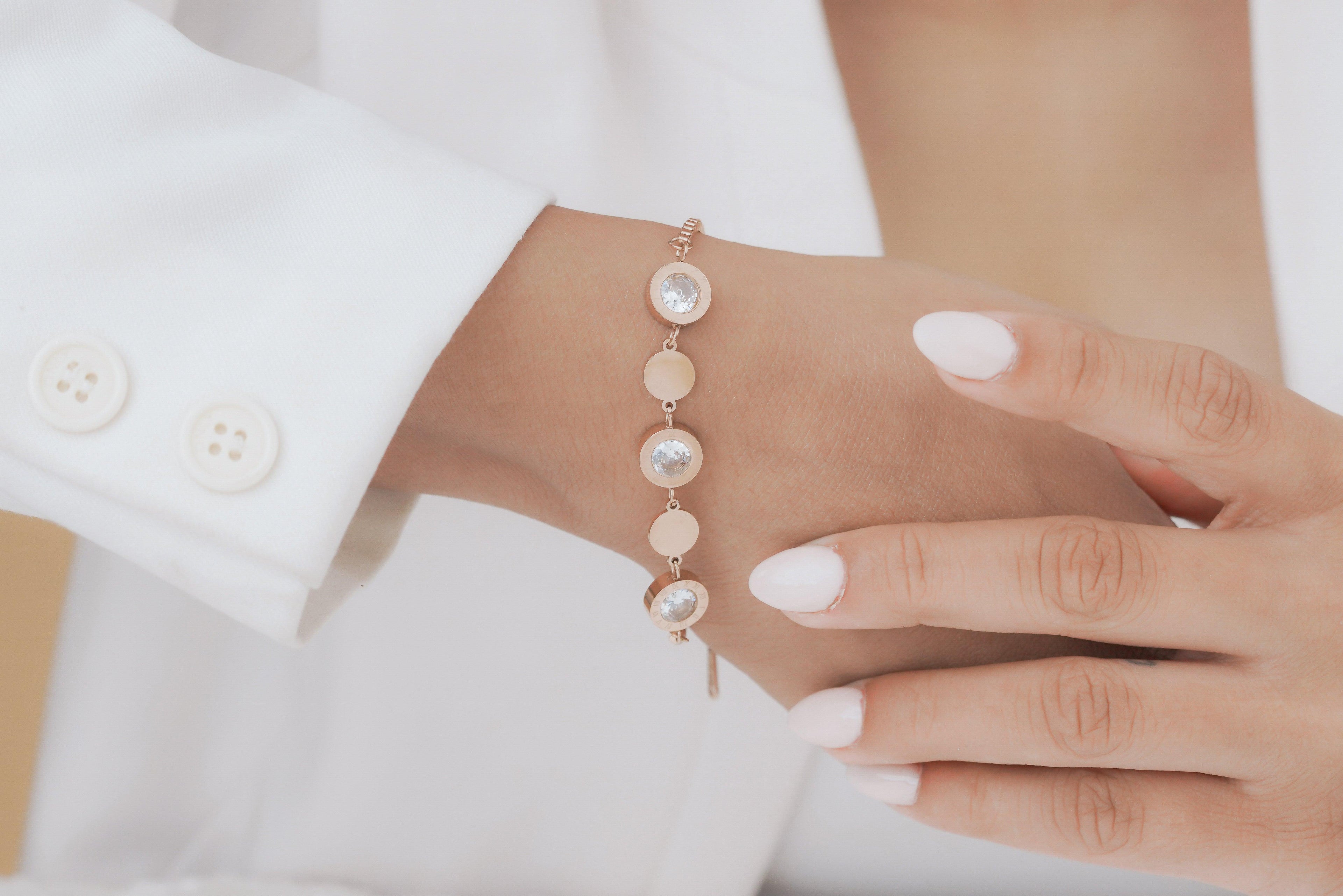Circle & Disc Station Bracelet