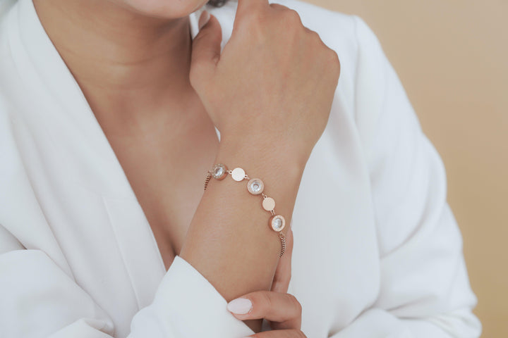 Circle & Disc Station Bracelet