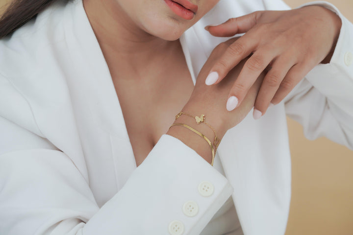 Gold Butterfly Snake Chain Duo