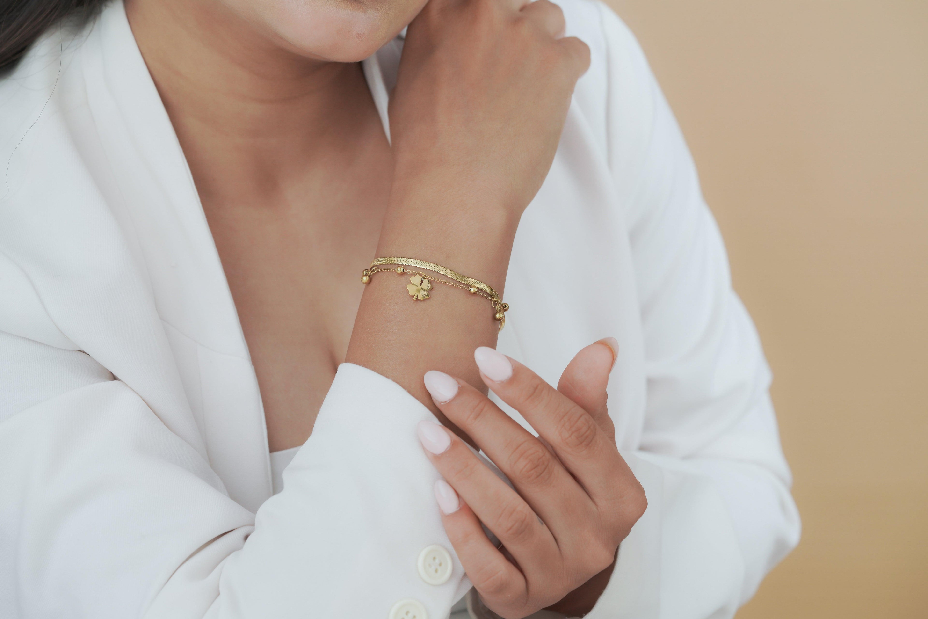 Lucky Clover Layered Bracelet