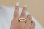 Open Heart Sculptural Statement Ring