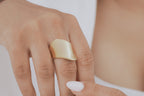 Wide Leaf Signet Ring