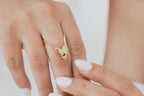 Textured Butterfly Chevron Ring