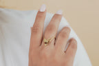 Textured Butterfly Chevron Ring
