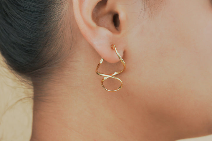 Twisted Square Wire Earrings